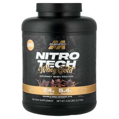 Сывороточный протеин MuscleTech Nitro-Tech™ Whey Gold Gourmet, вкус Double Rich Chocolate, 2.27 кг