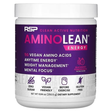 Гранат RSP Nutrition AminoLean Energy, вкус Blackberry Pomegranate, 250.5 г