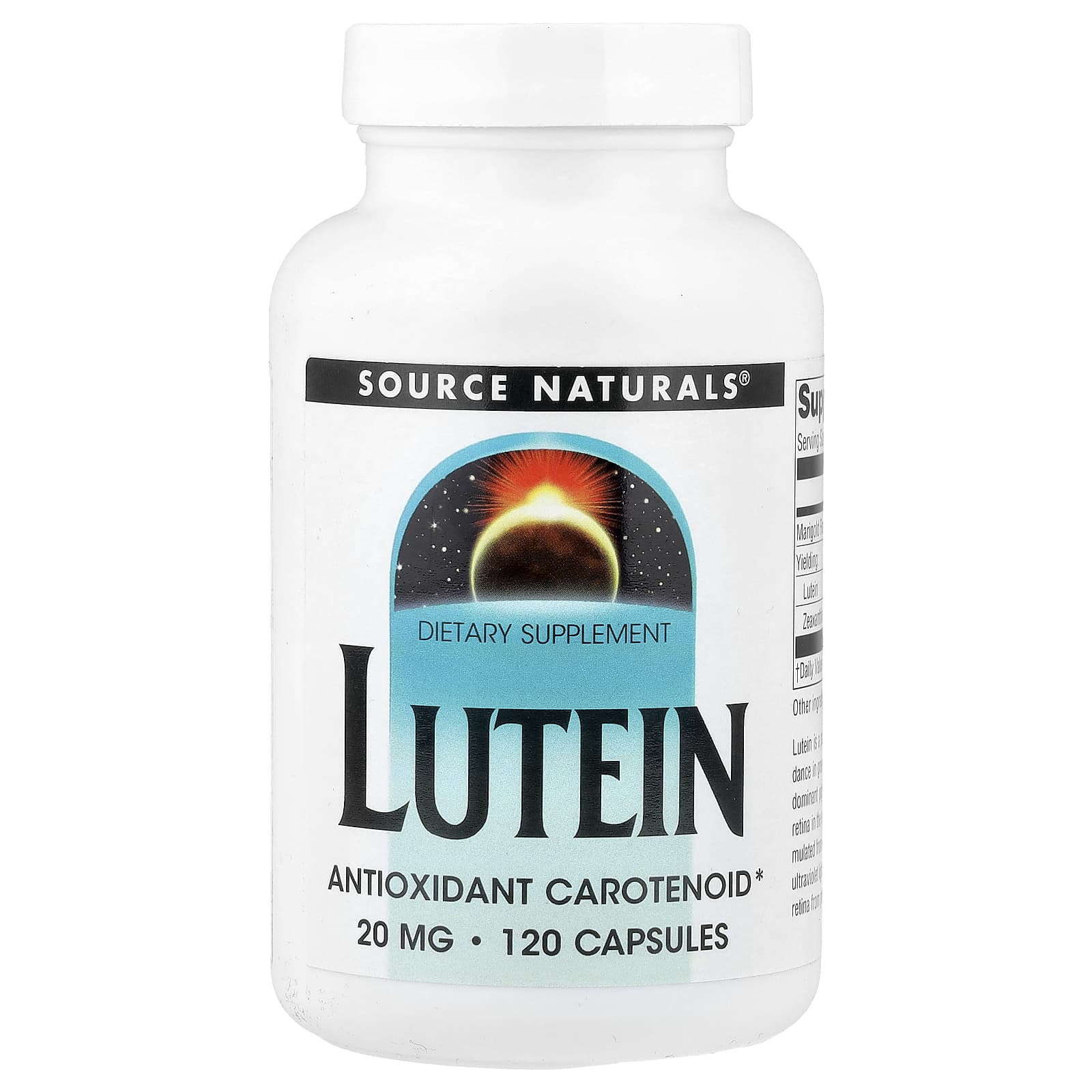 Лютеин Source Naturals, 20 мг, 120 капсул