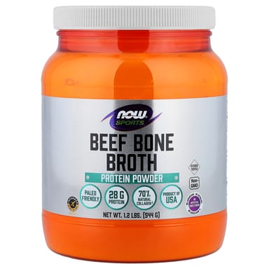 Протеиновый порошок NOW Foods Sports Beef Bone Broth, 544 г