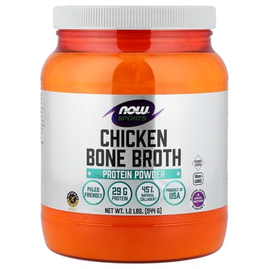Протеиновый порошок NOW Foods Sports Chicken Bone Broth, 544 г