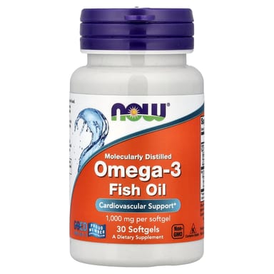 Рыбий жир NOW Foods Omega-3, 1 г, 30 мягких капсул