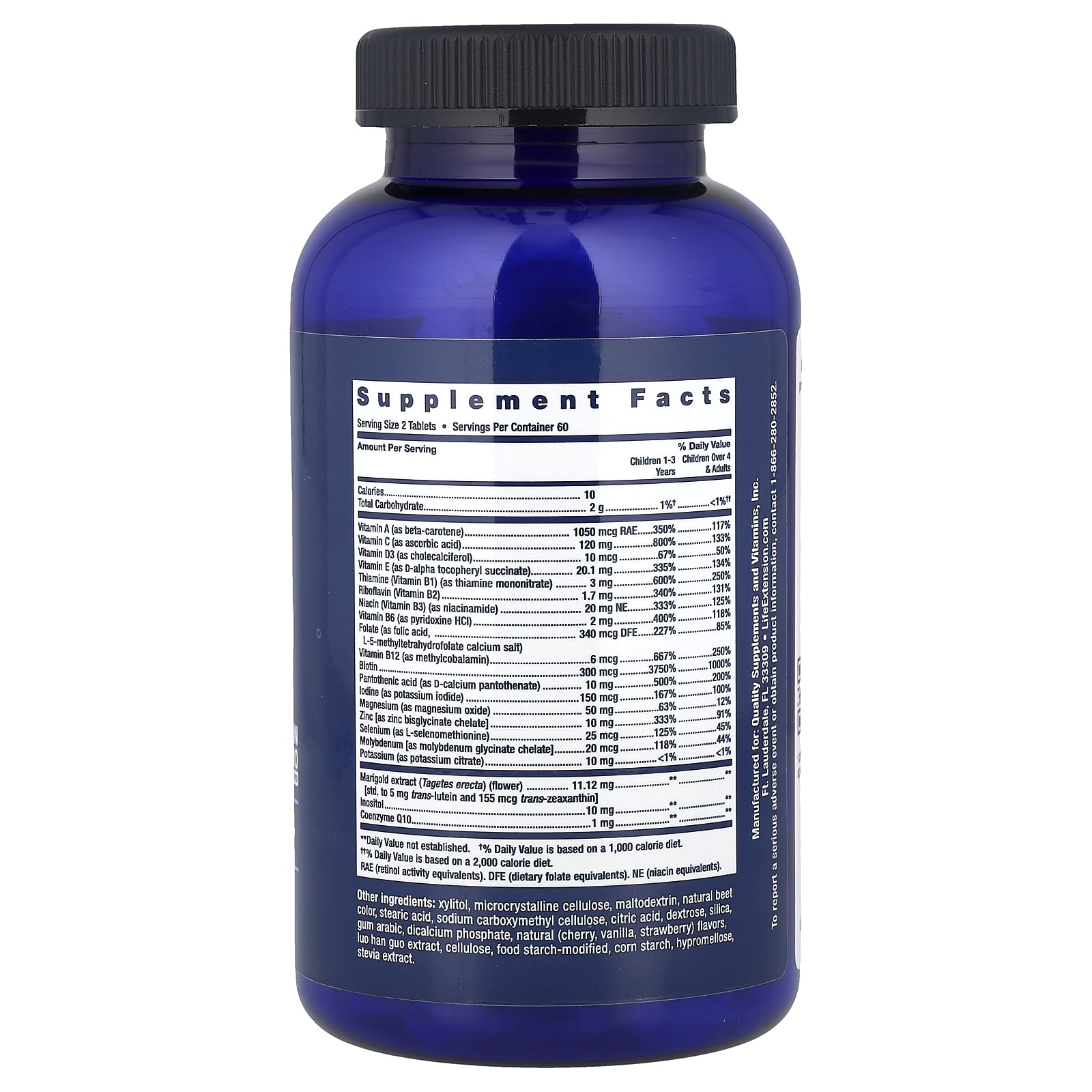 Детский Life Extension Formula Mix™ Natural Berry, 120 жевательных таблеток — фото 2