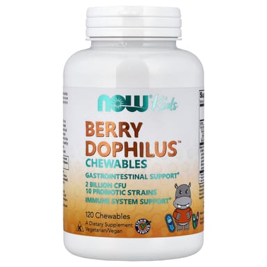 Пробиотик NOW Foods Berry™ Chewables, 120 жевательных таблеток