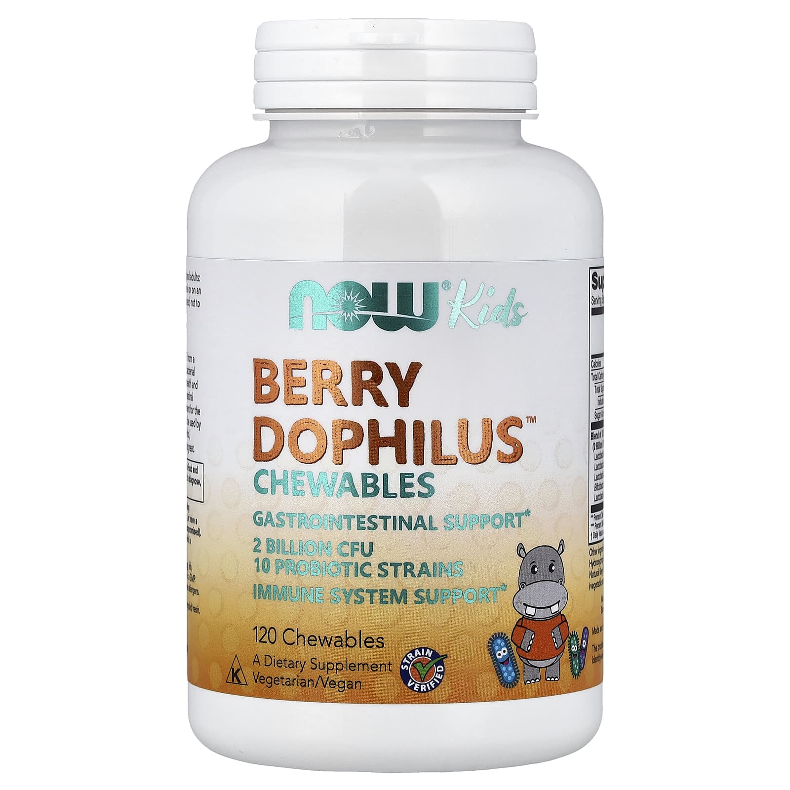 Пробиотик NOW Foods Berry™ Chewables, 120 жевательных таблеток