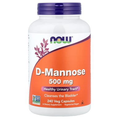 D-манноза NOW Foods D-Mannose, 500 мг, 240 растительных капсул