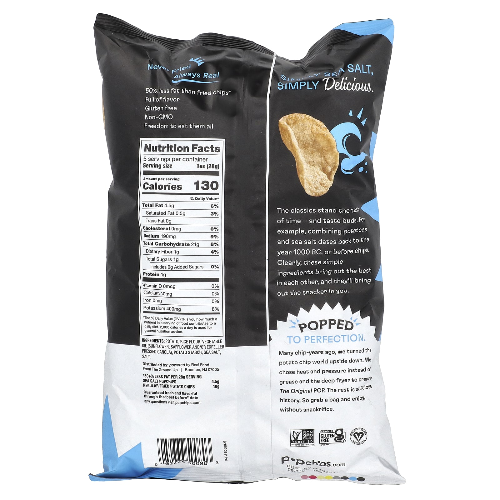 Морская соль Popchips Original, 142 г — фото 2