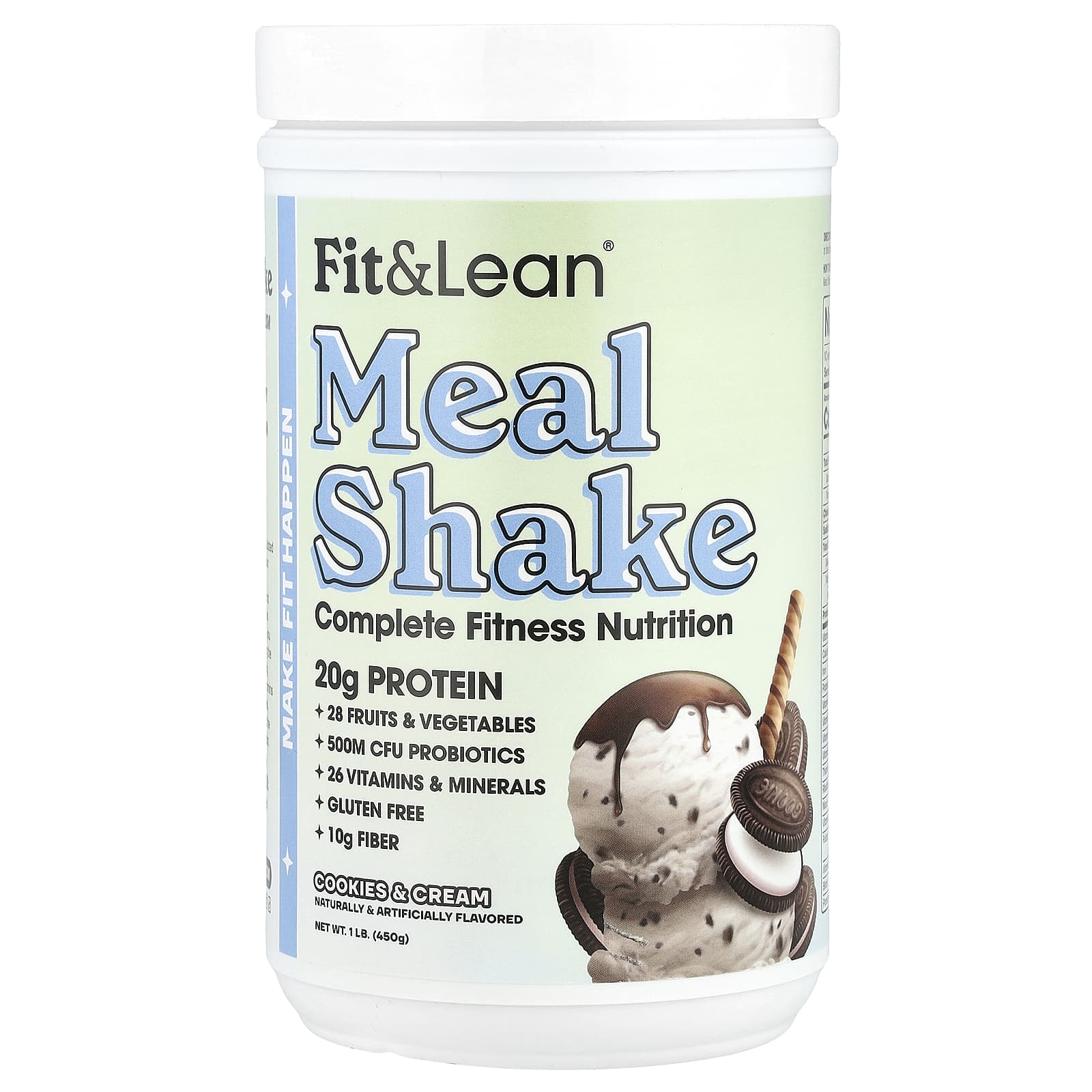 Печенье Fit & Lean Meal Shake Complete Fitness Nutrition & Cream, 450 г, крем