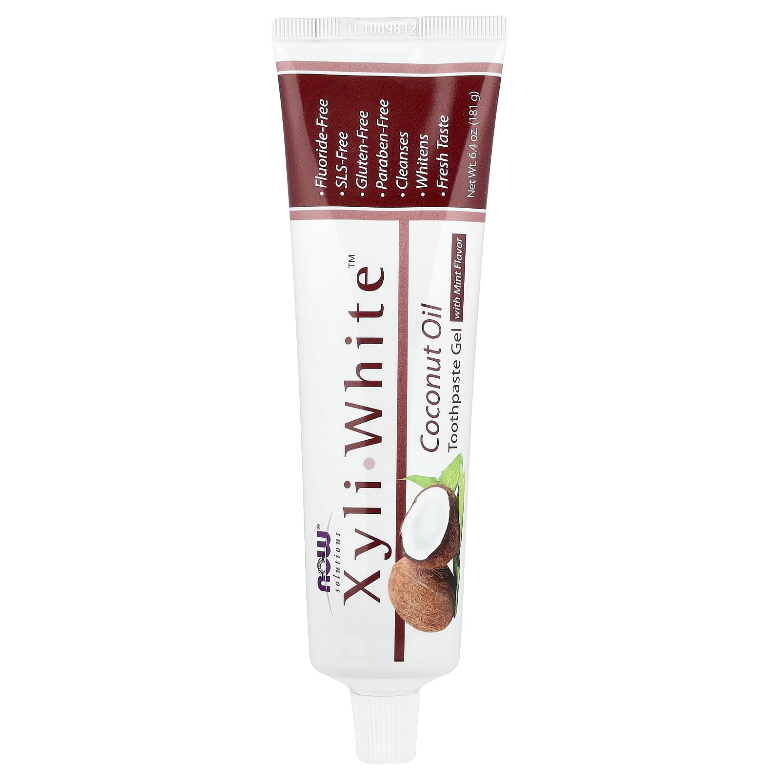 Кокосовое масло NOW Foods Solutions XyliWhite™ Toothpaste Gel Mint, вкус Coconut Oil, Mint, 181 г, гель