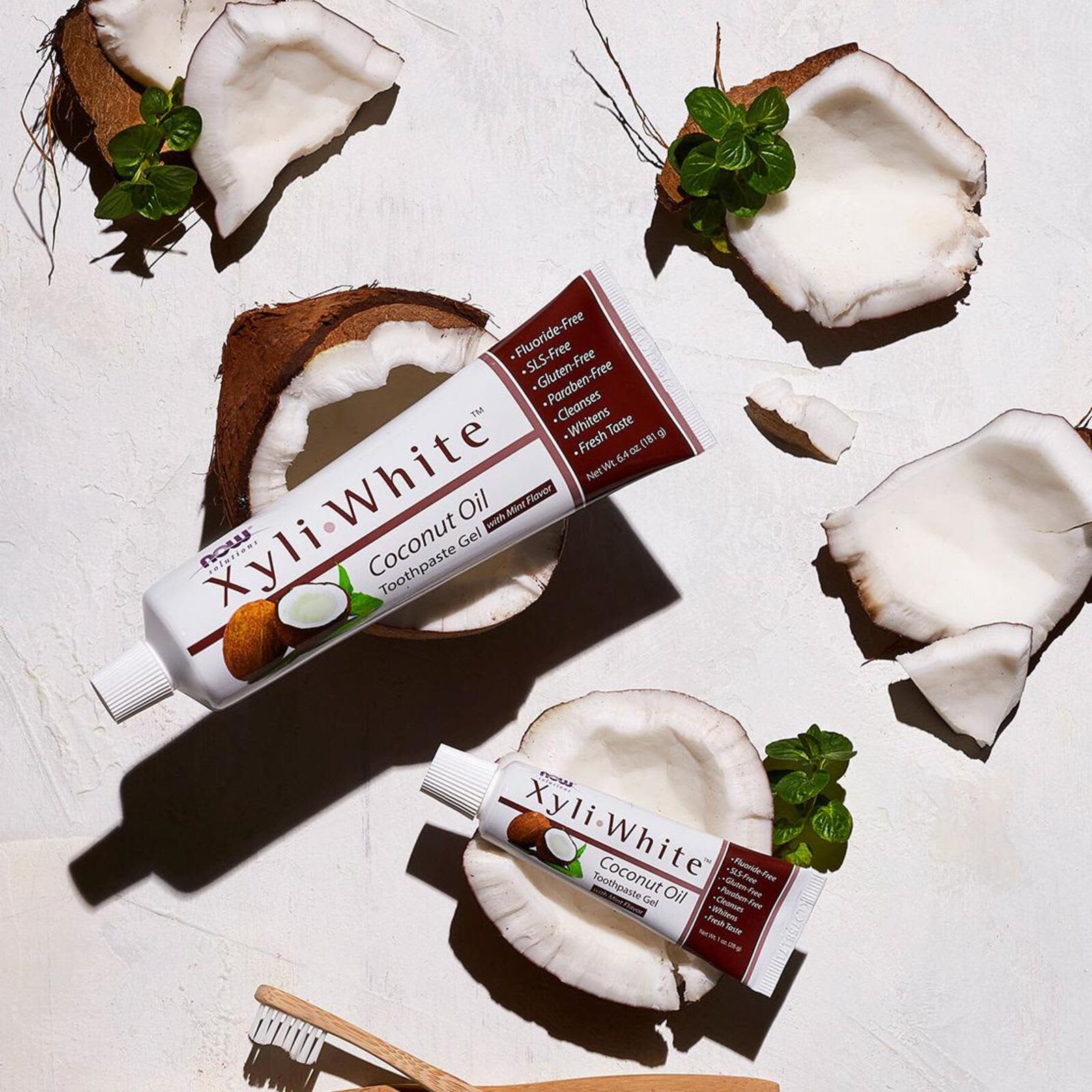 Кокосовое масло NOW Foods Solutions XyliWhite™ Toothpaste Gel Mint, вкус Coconut Oil, Mint, 181 г, гель — фото 6