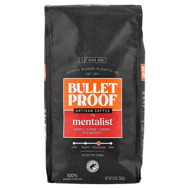 Кофе BulletProof Artisan The Mentalist™ Whole Bean Medium-Dark Roast, 340 г