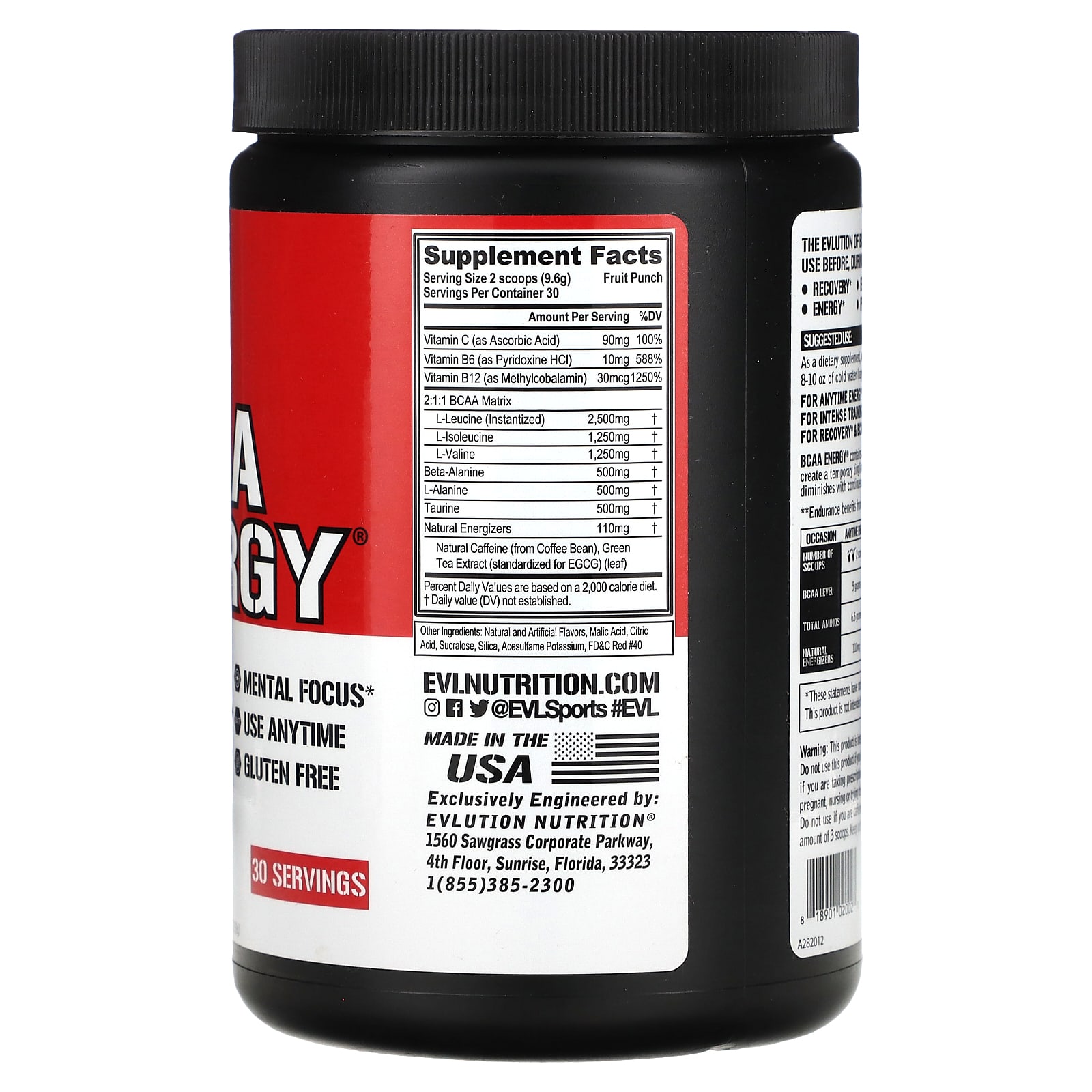BCAA EVLution Nutrition Energy®, вкус Fruit Punch, 288 г — фото 2