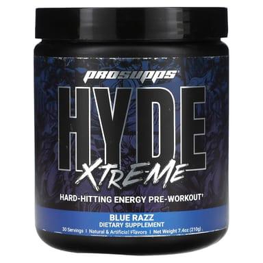 Предтренировочный комплекс ProSupps Hyde Xtreme Hard-Hitting Energy Blue Razz, 210 г