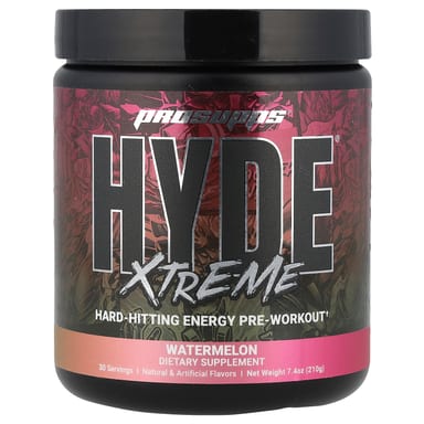 Предтренировочный комплекс ProSupps Hyde Xtreme® Hard-Hitting Energy, оттенок Watermelon, 210 г