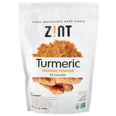 Куркума Zint Organic Powder, 454 г, порошок