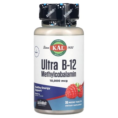 Метил B12 KAL Ultra 30 Micro Tablets, вкус Raspberry, 10000 мкг, таблетки
