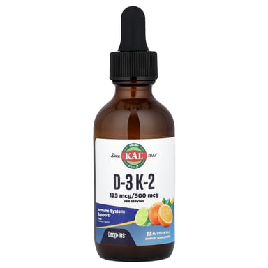 Капли KAL, D-3 K-2, цитрусовый, 2 fl oz (59 ml)
