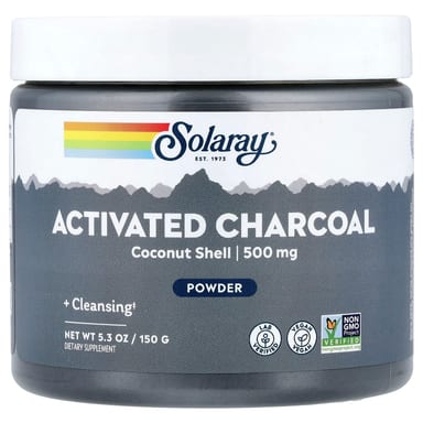 Активированный уголь Solaray Powder, 150 г, порошок