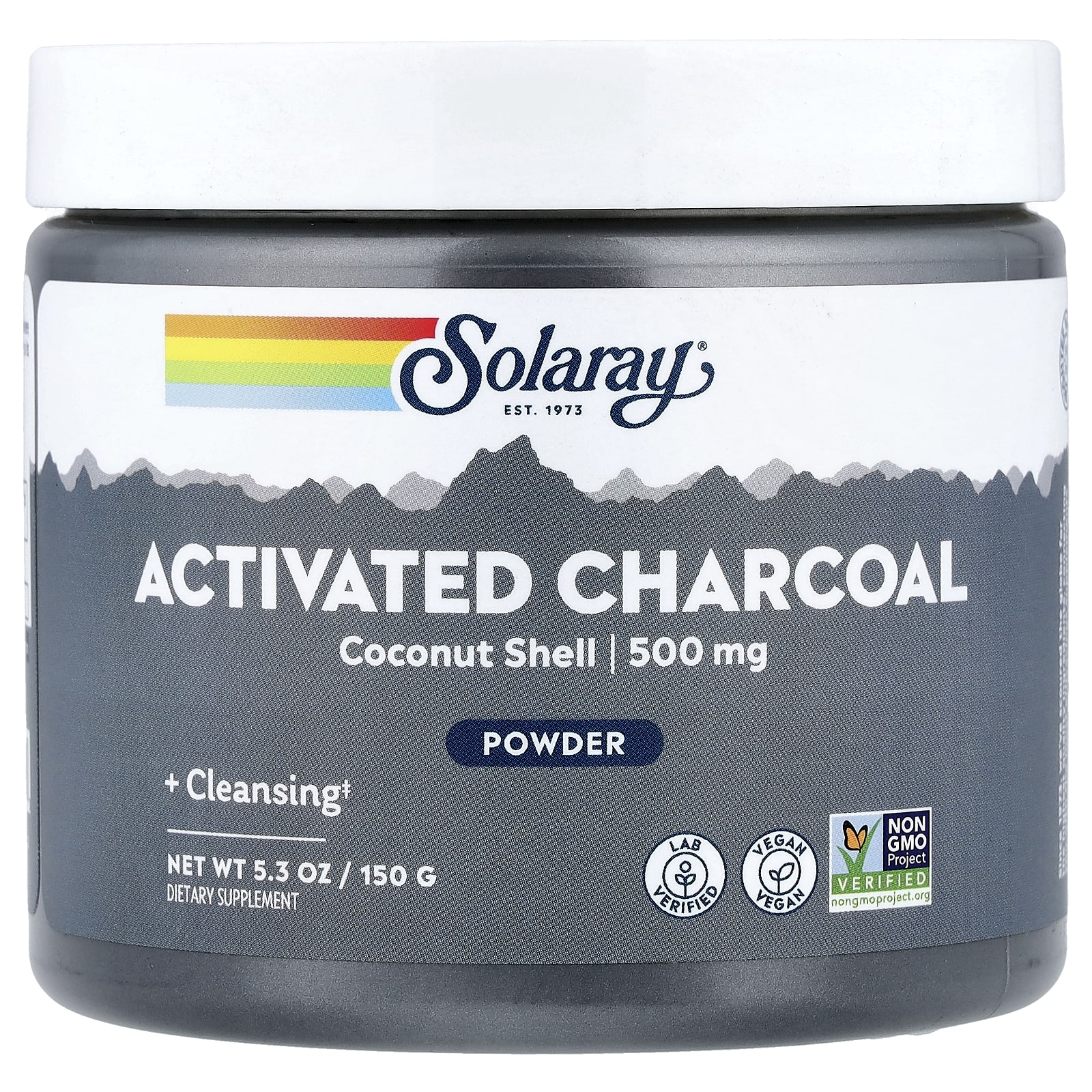 Активированный уголь Solaray Powder, 150 г, порошок