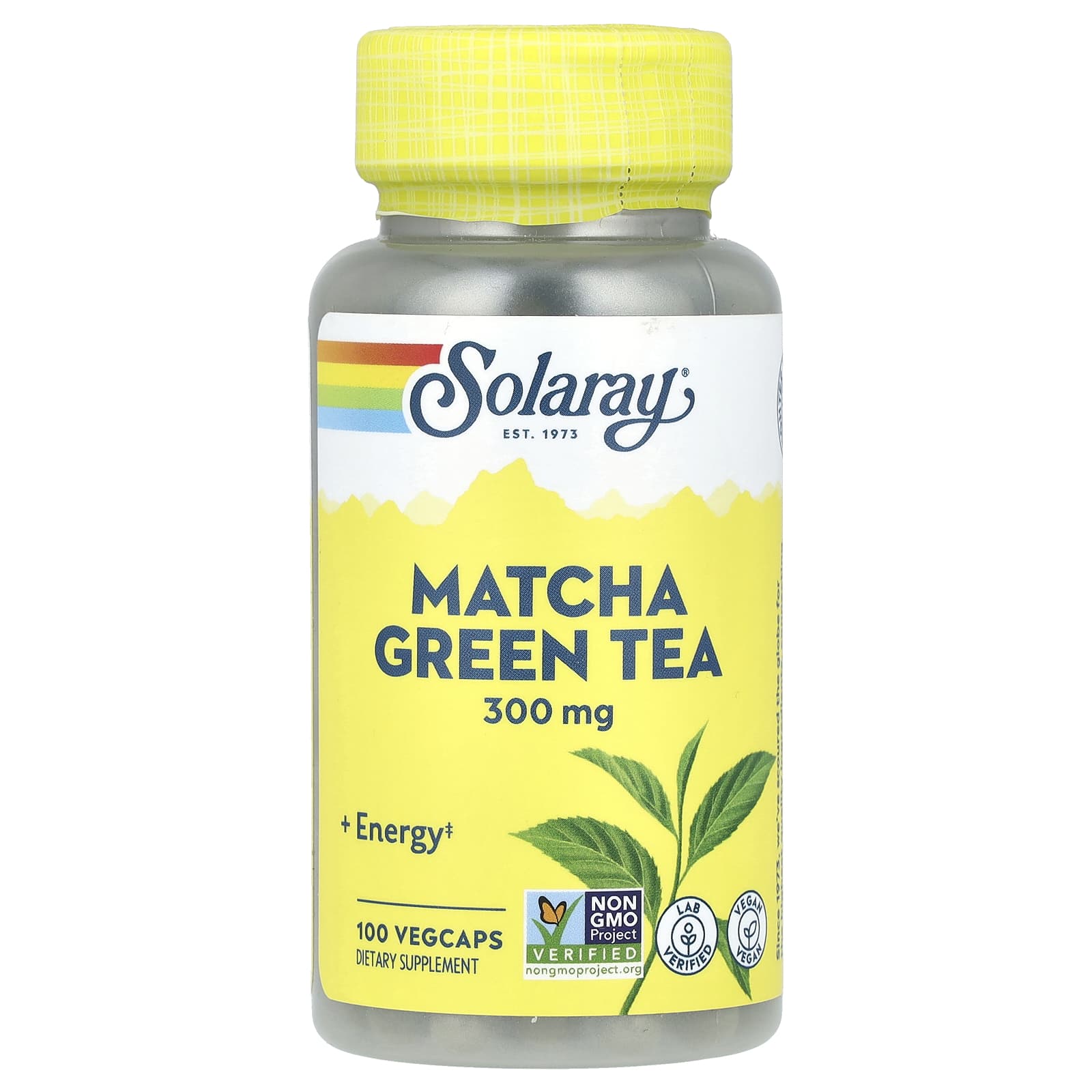 Зеленый чай Solaray Matcha, 300 мг, 100 растительных капсул