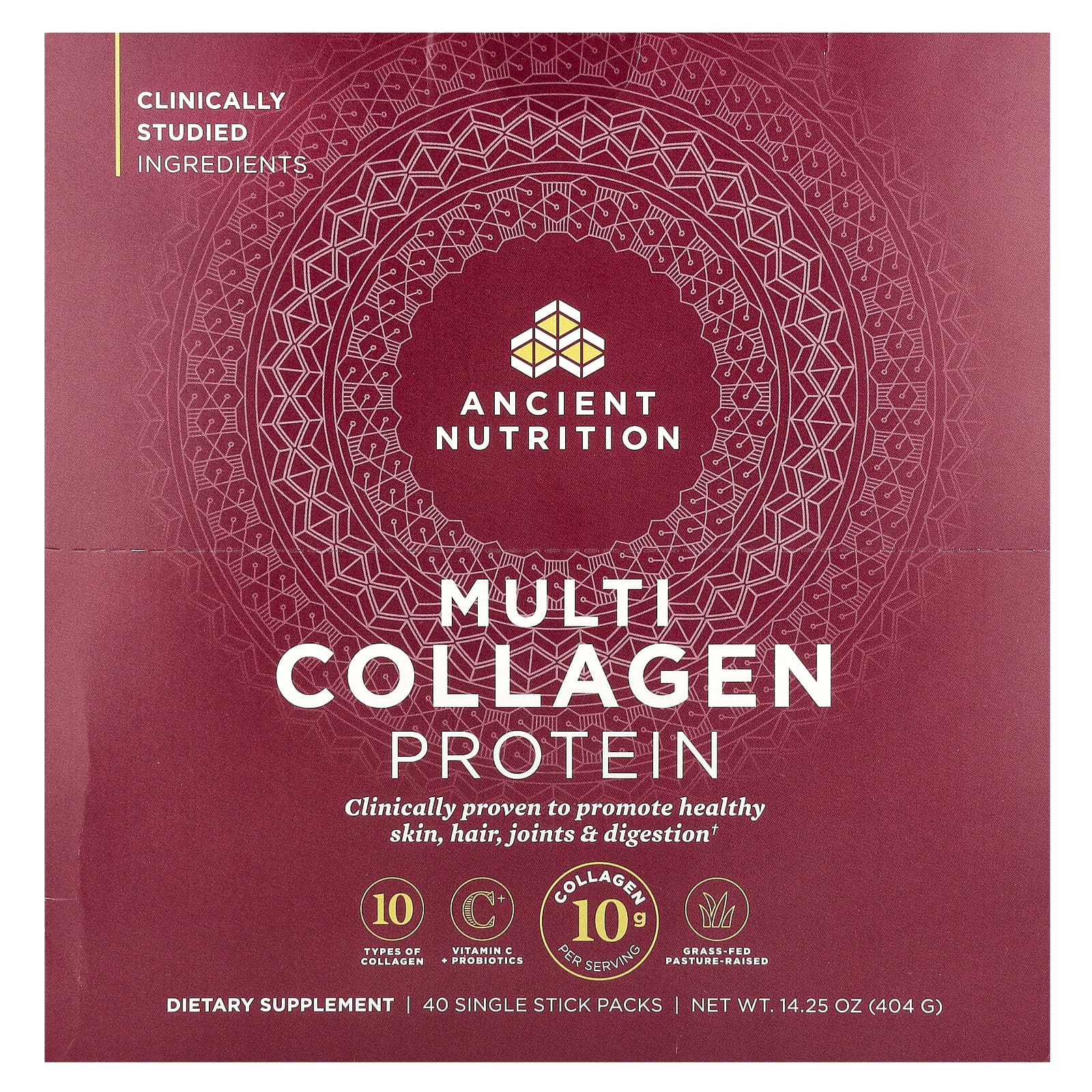 Коллагеновый протеин Ancient Nutrition Multi 40 Single Stick Packs, 10.1 г, стик — фото 2