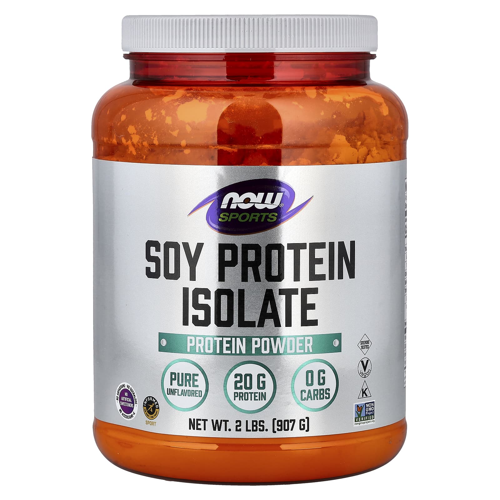 Протеин NOW Foods Sports Soy Isolate Pure, без вкуса, 907 г