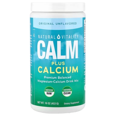 Магний Natural Vitality CALM® Plus Calcium -Calcium Drink Mix Original, без вкуса, 453 г, смесь для напитка