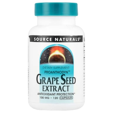 Экстракт виноградных косточек Source Naturals Proanthodyn™, вкус Grape Seed Extract, 100 мг, 120 капсул