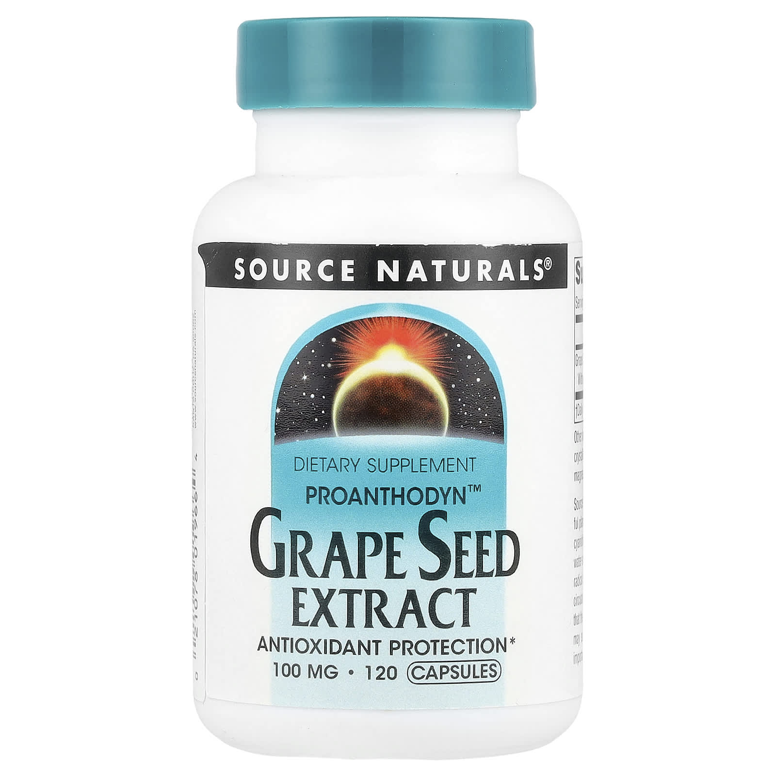 Экстракт виноградных косточек Source Naturals Proanthodyn™, вкус Grape Seed Extract, 100 мг, 120 капсул