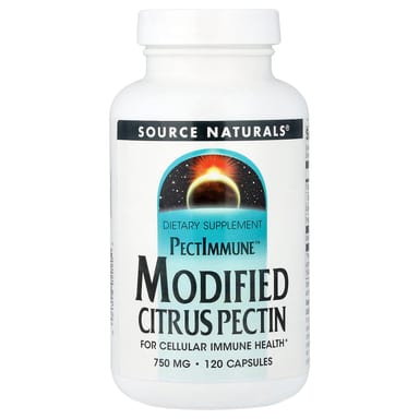 Модифицированный цитрусовый пектин Source Naturals PectImmune™, вкус Modified Citrus Pectin, 120 капсул