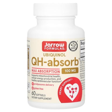 Убихинол Jarrow Formulas QH-Absorb Max Absorption, 100 мг, 60 мягких капсул