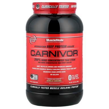 Протеин MuscleMeds Carnivor™ Hydrolyzed Beef Isolate, вкус Vanilla Caramel, 888 г