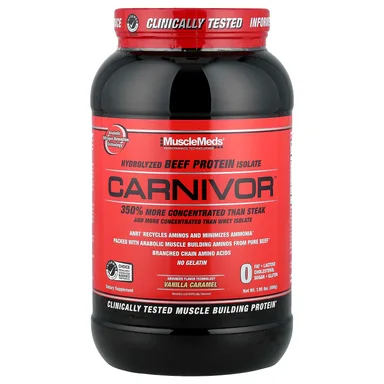 Фото товара: Протеин MuscleMeds Carnivor™ Hydrolyzed Beef Isolate, Vanilla Caramel, 888 г