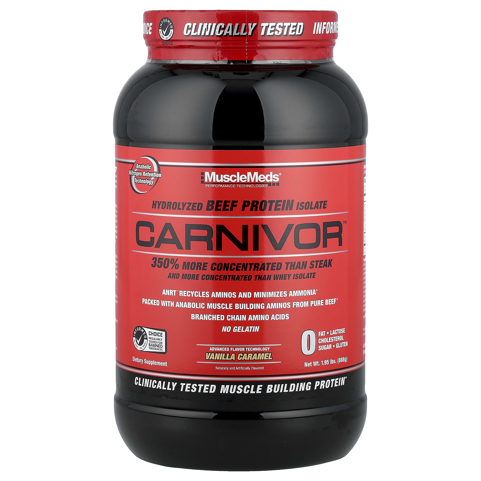 Протеин MuscleMeds Carnivor™ Hydrolyzed Beef Isolate, вкус Vanilla Caramel, 888 г