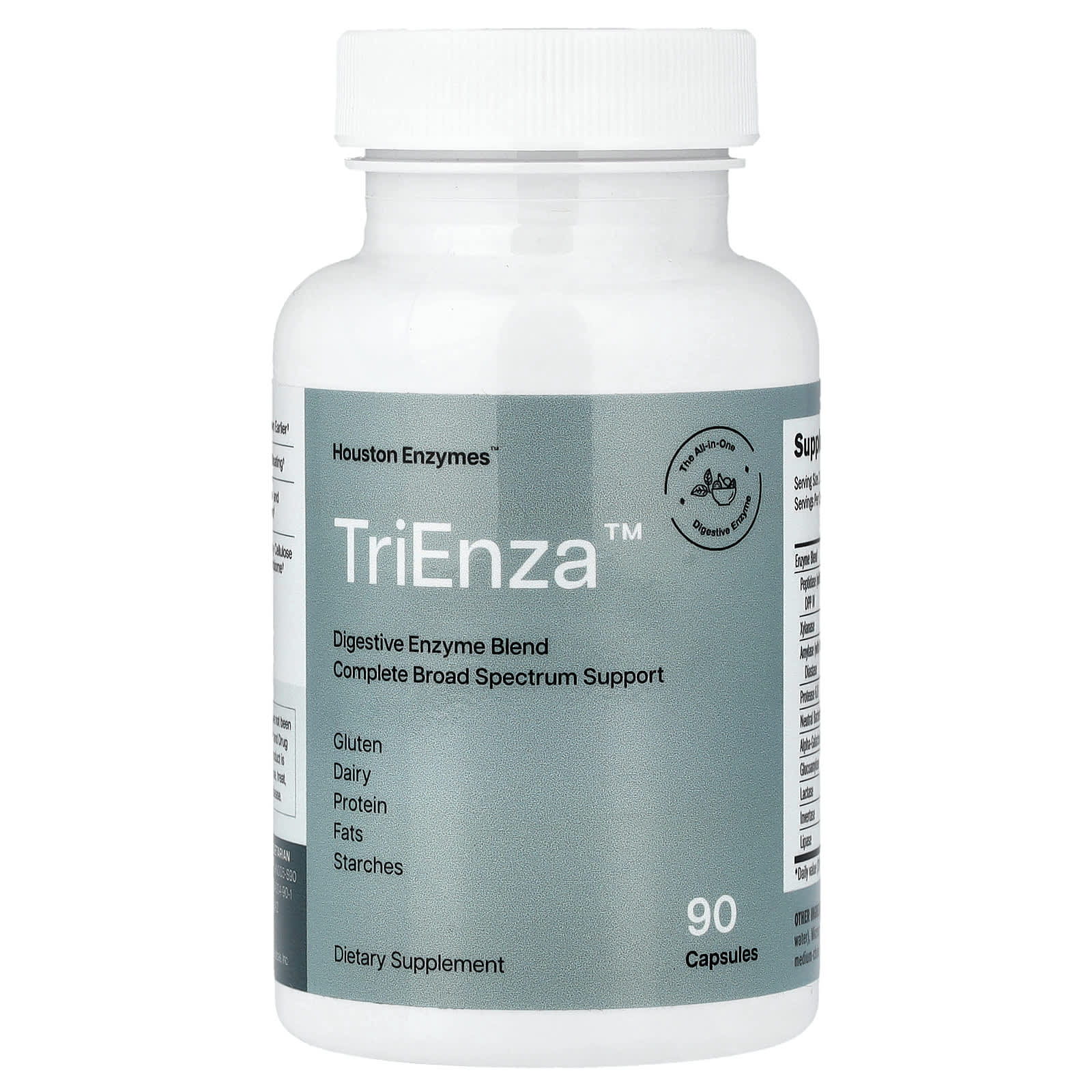 Фермент для пищеварения Houston Enzymes TriEnza™ Blend, 90 капсул