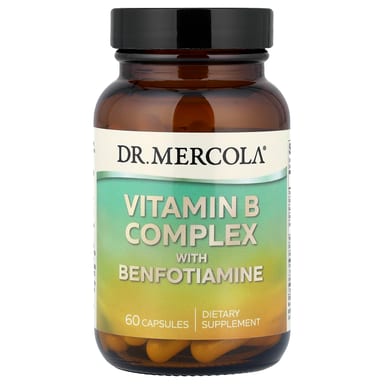 Комплекс витаминов B Dr. Mercola with Benfotiamine, 60 капсул