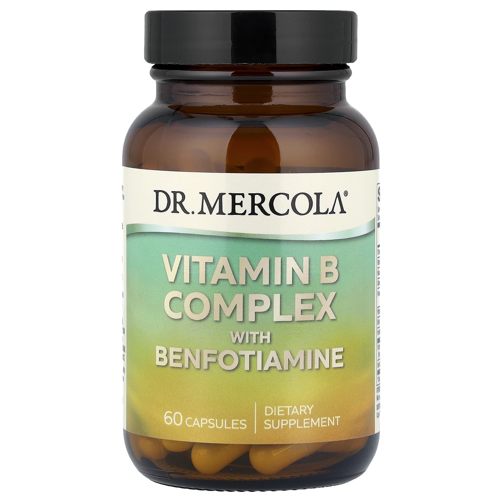 Комплекс витаминов B Dr. Mercola with Benfotiamine, 60 капсул