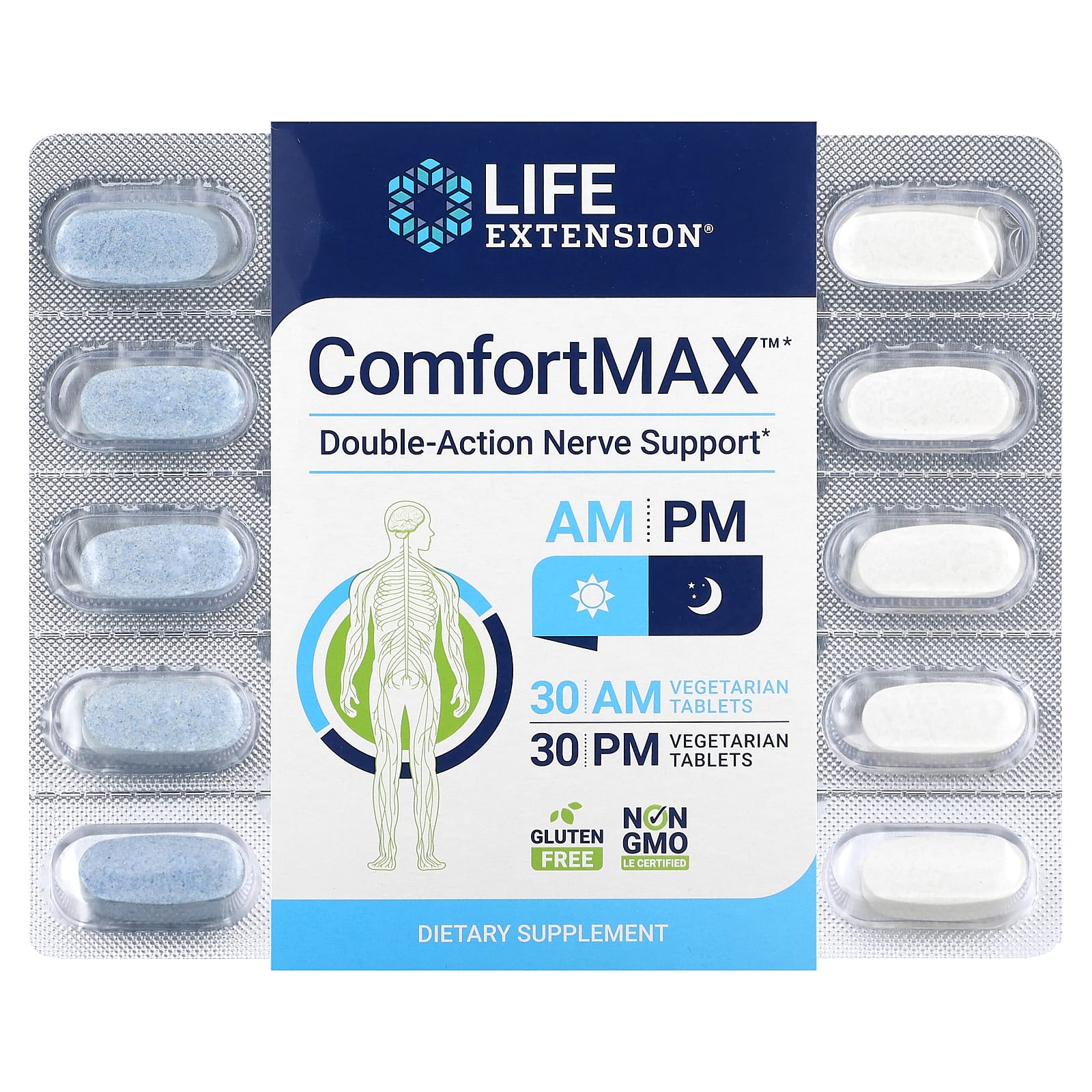Поддержка нервной системы Life Extension, 60 вегетарианских таблеток