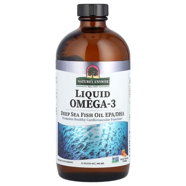 Рыбий жир Nature's Answer Liquid Omega-3 Deep Sea EPA/DHA, вкус Orange, 480 мл, жидкая форма