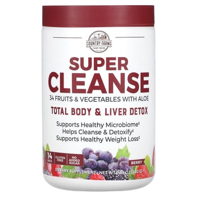 Комплекс для очищения Super Cleanse Country Farms, вкус Berry, 280 г