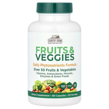 Фрукты и овощи Country Farms, 60 капсул