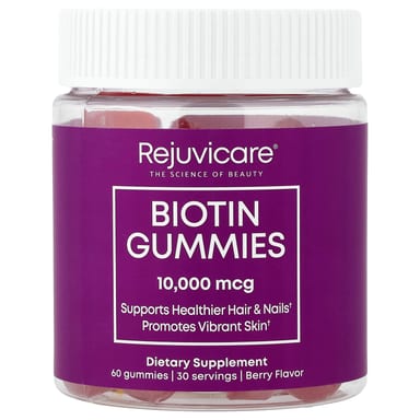 Биотин Rejuvicare Gummies, вкус Berry, 5000 мкг, 60 жевательных пастилок