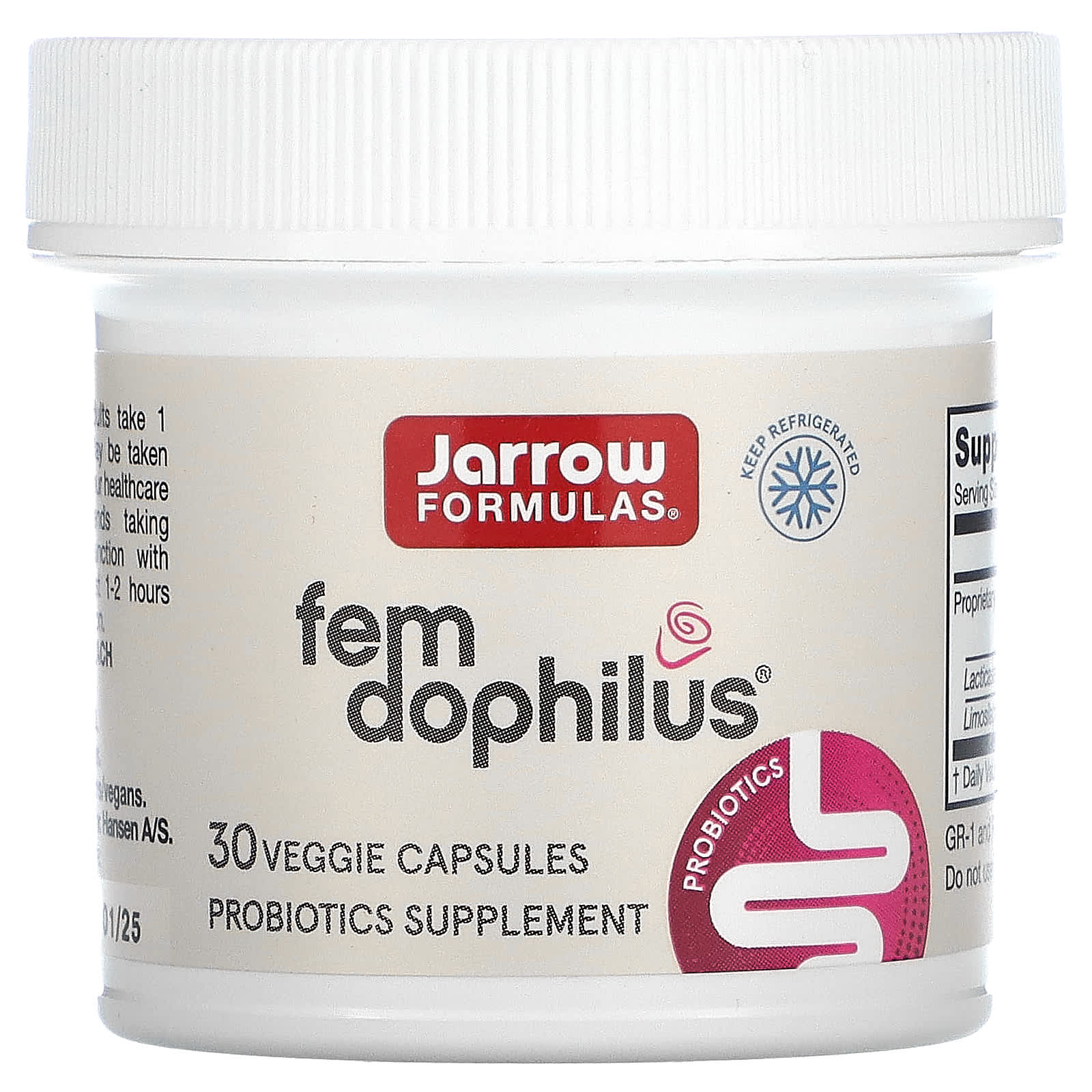 Пробиотик Jarrow Formulas Vegan Fem, 5 млрд КОЕ, 30 растительных капсул