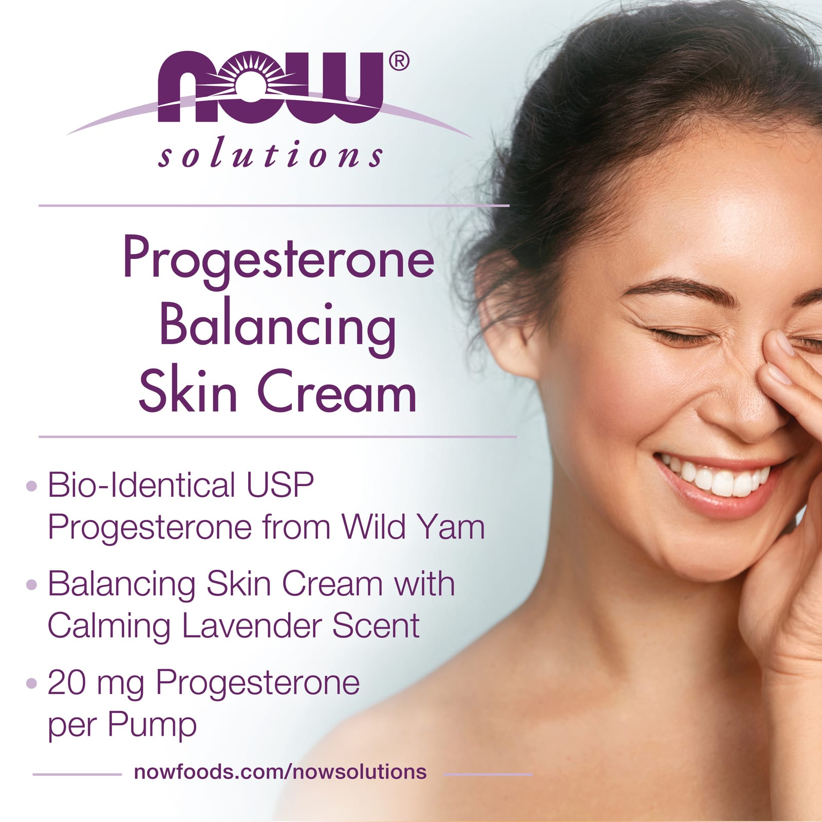 Дикий ямс NOW Foods Solutions Progesterone from Balancing Skin Cream Calming Lavender, 85 г, крем
