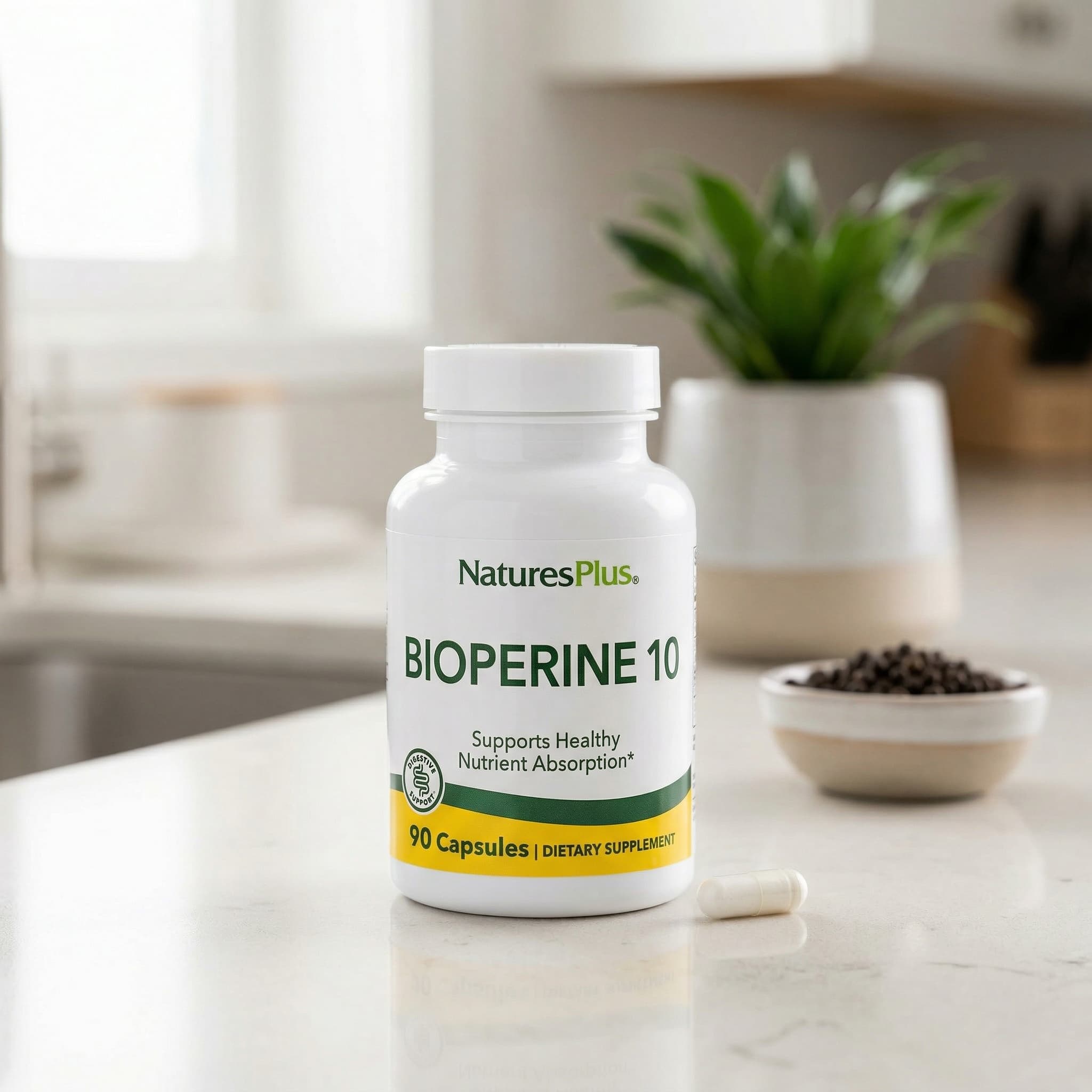 BioPerine (экстракт чёрного перца) NaturesPlus 10, 10 мг, 90 капсул — фото 5