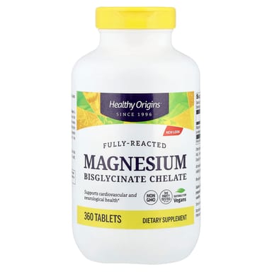 Магний Healthy Origins Bisglycinate Chelate, 100 мг, 360 таблеток