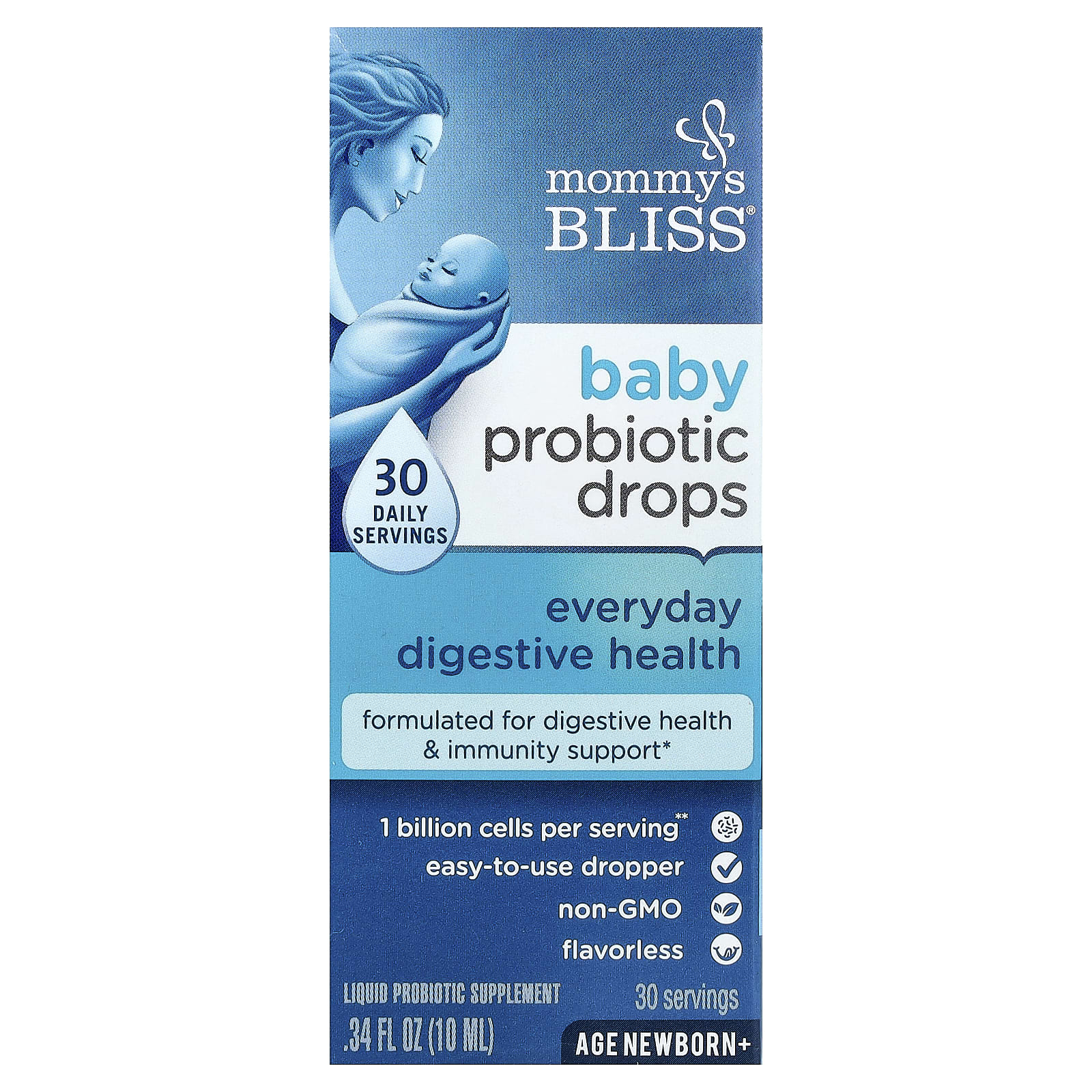 Детский пробиотик Mommy's Bliss Drops Everyday Digestive Health Newborn, 10 мл, капли — фото 2
