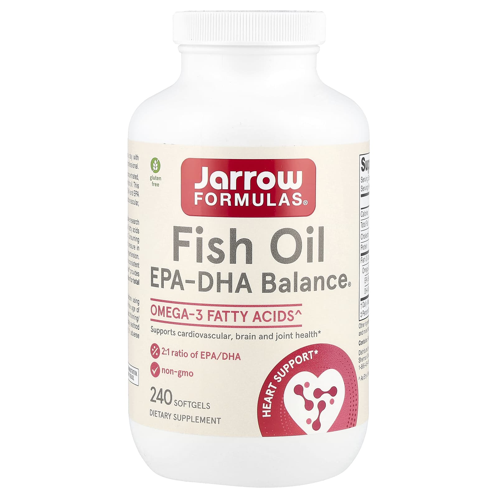 Рыбий жир Jarrow Formulas EPA-DHA Balance®, 1000 мг, 240 мягких капсул