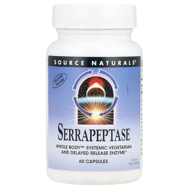 Серрапептаза Source Naturals, 60 капсул