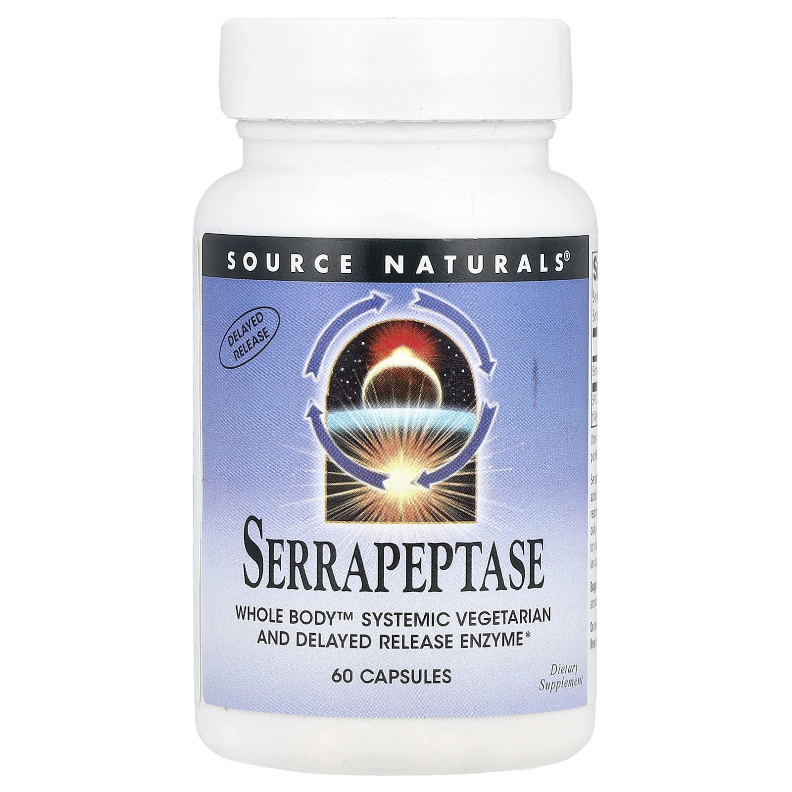 Серрапептаза Source Naturals, 60 капсул